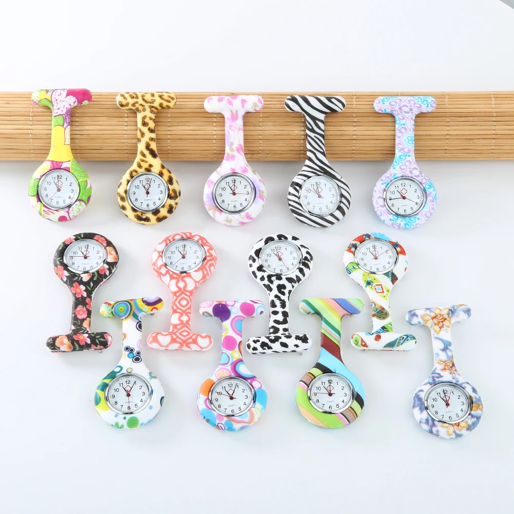 Повседневные силиконовые часы медсестры с разноцветными арабскими цифрами и