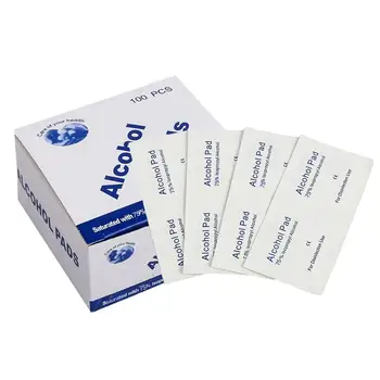 100Pcs Disposable Alcohol Cotton Pads Tablets Wounds Disinfection Wipes Cleanser
100Pcs Disposable Alcohol Cotton Pads Tablets Wounds Disinfection Wipes Cleanser