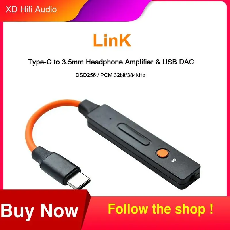 Xduoo Link Hi-Res Type-C to 3.5mm USB Cable Headphone Amplifier AMP USB DAC ESS9118EC For Mobile phone
Xduoo Link Hi-Res Type-C to 3.5mm USB Cable Headphone Amplifier AMP USB DAC ESS9118EC For Mobile phone