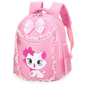 Pink New Schoolbags Female Children Cat Prints Backpack Primary School Backpack Kids Bookbags Nylon Girls Sac Cute Princess Bag 
Pink New Schoolbags Female Children Cat Prints Backpack Primary School Backpack Kids Bookbags Nylon Girls Sac Cute Princess Bag