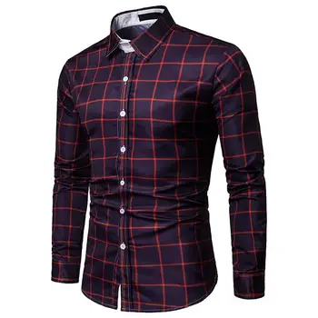 Plaid Shirt Men Business Casual Long sleeve Hawaiian Men Shirts Blouse Men clothes Black navy
Plaid Shirt Men Business Casual Long sleeve Hawaiian Men Shirts Blouse Men clothes Black navy