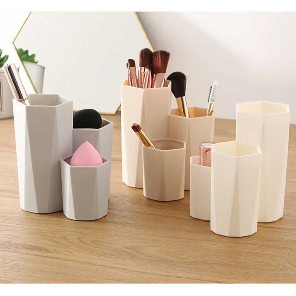3 Lattices Cosmetic Make-up Brush Storage Box Table Organizer Makeup Nail Polish Cosmetic Holder Make Up Tools Pen Holder Rack
3 Lattices Cosmetic Make-up Brush Storage Box Table Organizer Makeup Nail Polish Cosmetic Holder Make Up Tools Pen Holder Rack