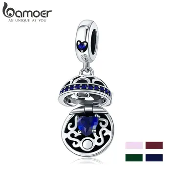 BAMOER 100% 925 Sterling Silver 4 Colors Love Gift Box Dangle Ball Charm Heart Pave Fit Bracelets & Necklaces Jewelry SCC689-G
BAMOER 100% 925 Sterling Silver 4 Colors Love Gift Box Dangle Ball Charm Heart Pave Fit Bracelets & Necklaces Jewelry SCC689-G