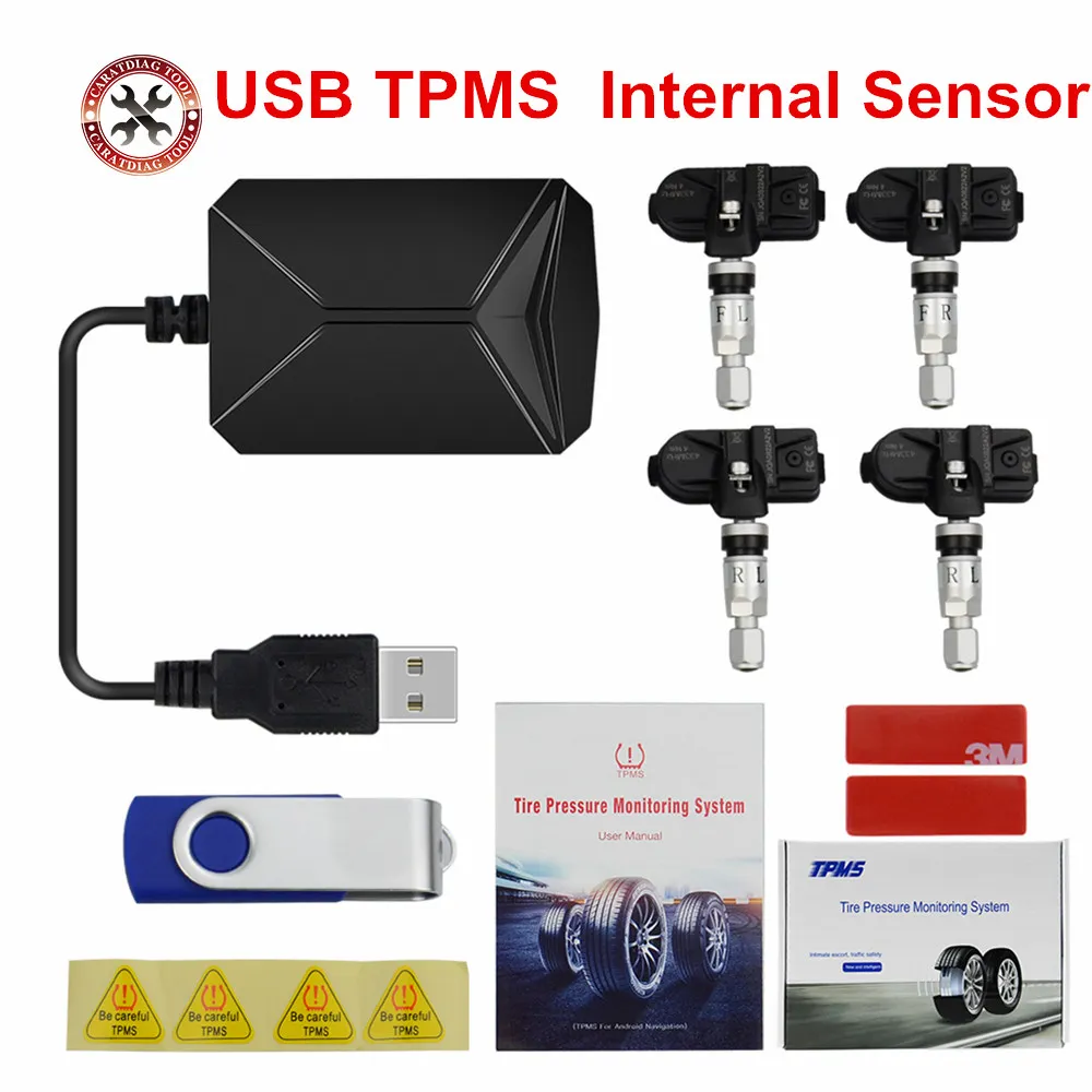 Auto Universal TPMS Car Tire Pressure Monitoring System TPMS LCD Display with 4 Internal Sensors USB Charger For all Cars
Auto Universal TPMS Car Tire Pressure Monitoring System TPMS LCD Display with 4 Internal Sensors USB Charger For all Cars
