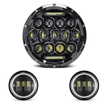 7'' 48W Led DRL Sealed Beam Motorcycle Headlight with 2 Pcs 4.5'' Fog Halo Ring Driving Light
7'' 48W Led DRL Sealed Beam Motorcycle Headlight with 2 Pcs 4.5'' Fog Halo Ring Driving Light