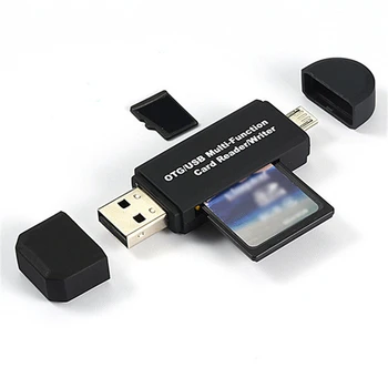 USB 2.0 3in1 Multi-function Card Reader SD Card OTG Card Micro SD Card Reader Adapter For Mac For Samsung PC Laptop Tablet A50
USB 2.0 3in1 Multi-function Card Reader SD Card OTG Card Micro SD Card Reader Adapter For Mac For Samsung PC Laptop Tablet A50