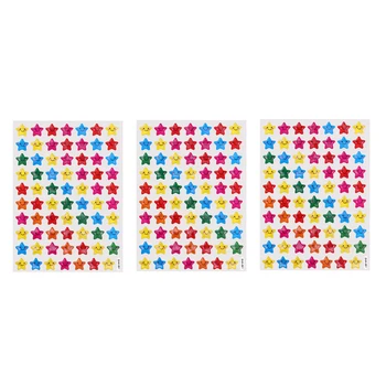 3 Sheets of Self Adhesive Assorted Color Smile Face Star Stickers 210 Reward Stickers Students Rewards Teachers Supplies
3 Sheets of Self Adhesive Assorted Color Smile Face Star Stickers 210 Reward Stickers Students Rewards Teachers Supplies