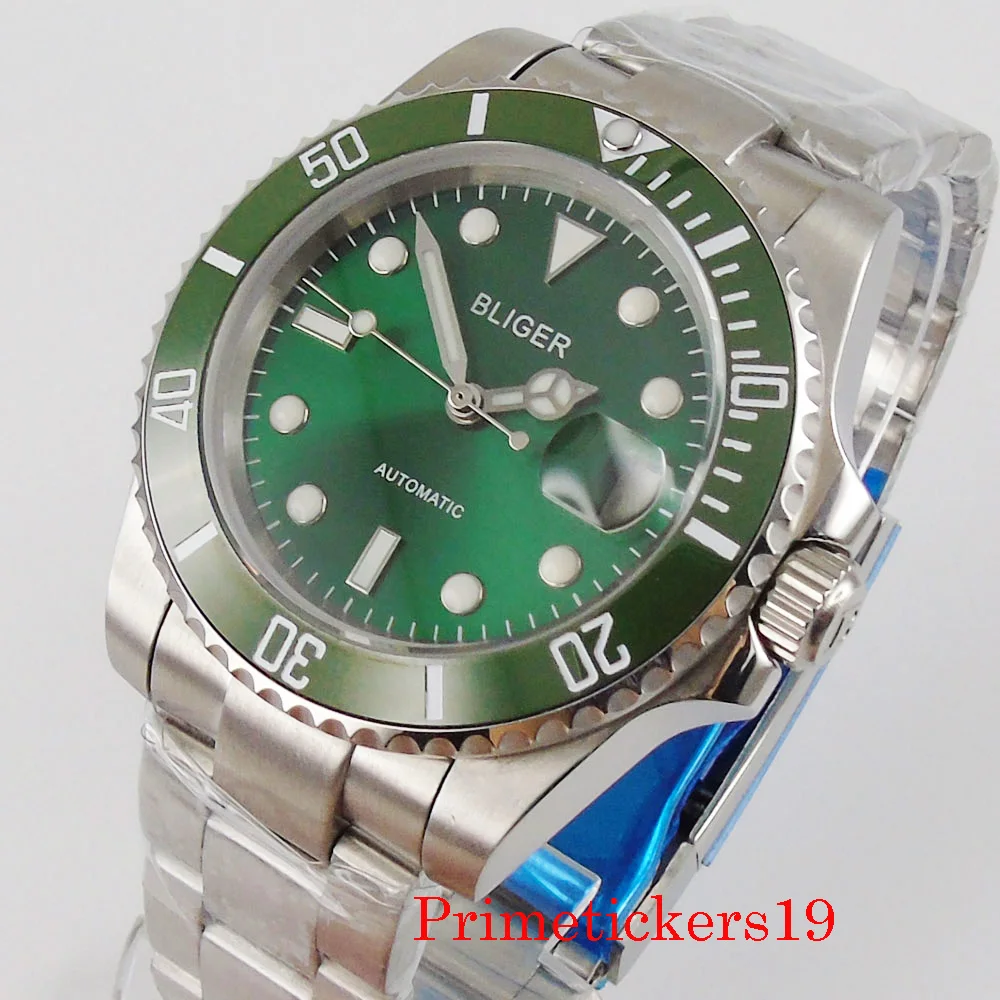 40mm sapphire crystal automatic men watch green dial auto date NH35 MIYOTA movement oyster strap rotating bezel
40mm sapphire crystal automatic men watch green dial auto date NH35 MIYOTA movement oyster strap rotating bezel