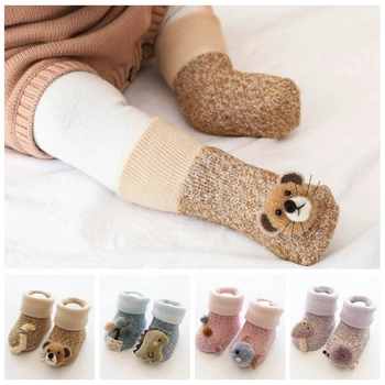 Baby Slipper Socks Autumn/winter Casual Cute Cartoon Boys Girls Socks Cotton Thickened Coral Fleece Warm Children's Socks
Baby Slipper Socks Autumn/winter Casual Cute Cartoon Boys Girls Socks Cotton Thickened Coral Fleece Warm Children's Socks