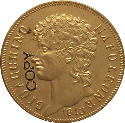 24 K с позолотой 1813 Италии 40 Лир Максимилиан монеты скопировать|gold coin rate|coin qualitycoin