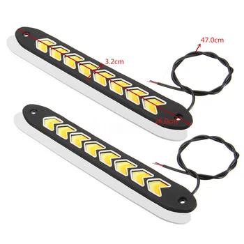 2pcs 12V Car LED Strip DRL Daytime Running Lights Turn Signal Lights Light Colors: White (DRL) + Yellow (Turn Signal Light) (As
2pcs 12V Car LED Strip DRL Daytime Running Lights Turn Signal Lights Light Colors: White (DRL) + Yellow (Turn Signal Light) (As