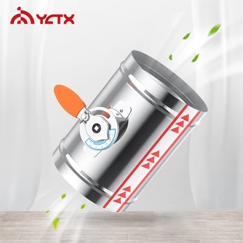 YCTX Stainless Steel Manual Damper Air Damper Valve Electric Solenoid Valve Ventilation Pipe Check Valve 
YCTX Stainless Steel Manual Damper Air Damper Valve Electric Solenoid Valve Ventilation Pipe Check Valve