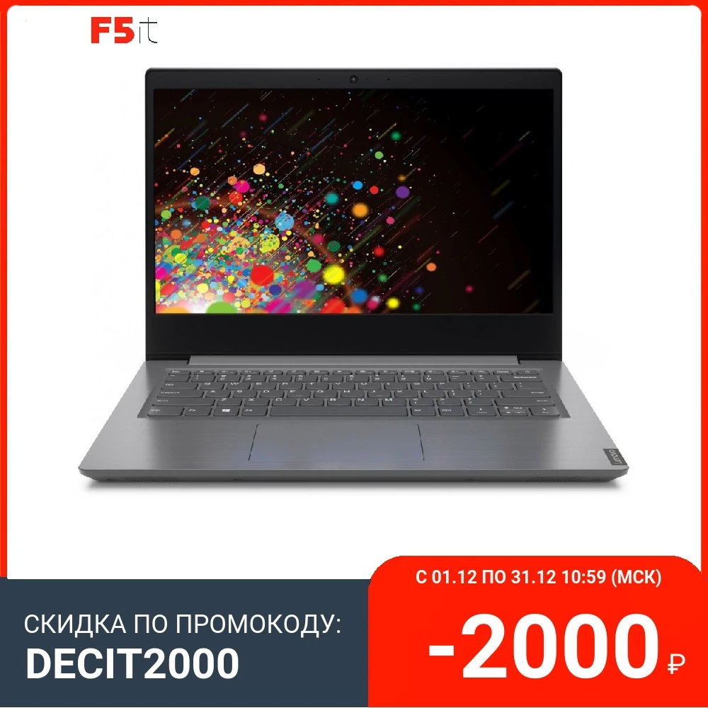 Ноутбук 14" FHD Lenovo V14-IGL grey (Cel N4020/4Gb/128Gb/noDVD/VGA int/DOS) (82C2001ARU) | Компьютеры и офис