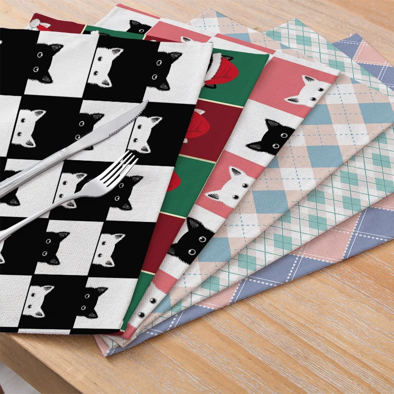 TTLIFE Plaid Pattern Placemat for Dining Table Waterproof Polyester Drink Coasters Wedding Cup Mat Tea Party Decorations
TTLIFE Plaid Pattern Placemat for Dining Table Waterproof Polyester Drink Coasters Wedding Cup Mat Tea Party Decorations