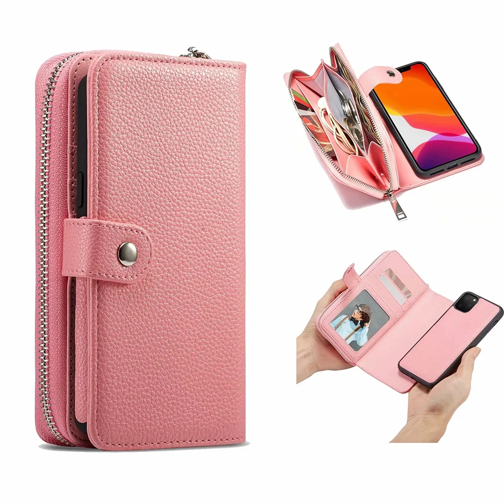 For Apple iphone 6s 7 8 Plus Zipper Removable Wallet Lichee Pattern PU Leather Case For iPhone XR XS Max 11 Pro Max
For Apple iphone 6s 7 8 Plus Zipper Removable Wallet Lichee Pattern PU Leather Case For iPhone XR XS Max 11 Pro Max
