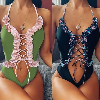 One-piece Hollow out Swimsuit New 2020 Sexy swimwear women Bodysuit Brazilian Vintage Bathing Suit Beach Wear Female Swimwear
One-piece Hollow out Swimsuit New 2020 Sexy swimwear women Bodysuit Brazilian Vintage Bathing Suit Beach Wear Female Swimwear