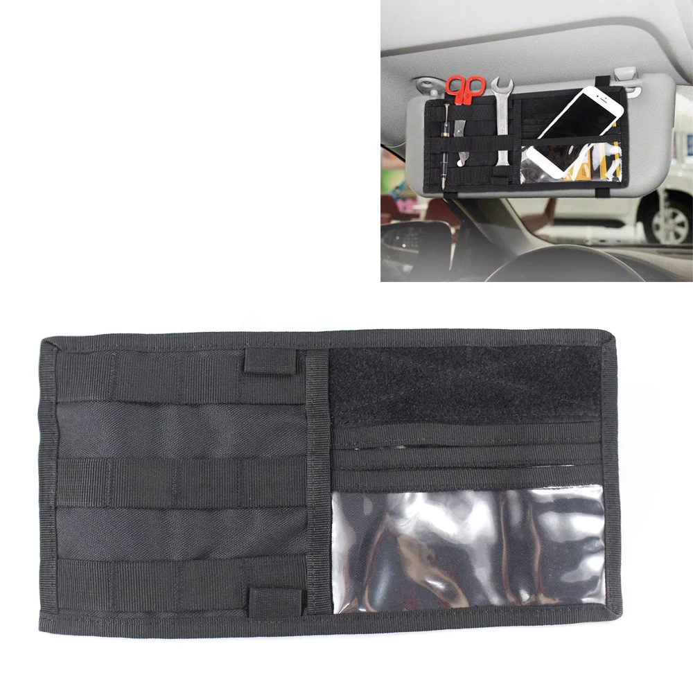 Tactical MOLLE Organizer Pouch Vehicle Visor Panel EDC Tool Pouch CD Storage Bag Truck Car Sun Visor Organizer Auto Gear Holder
Tactical MOLLE Organizer Pouch Vehicle Visor Panel EDC Tool Pouch CD Storage Bag Truck Car Sun Visor Organizer Auto Gear Holder