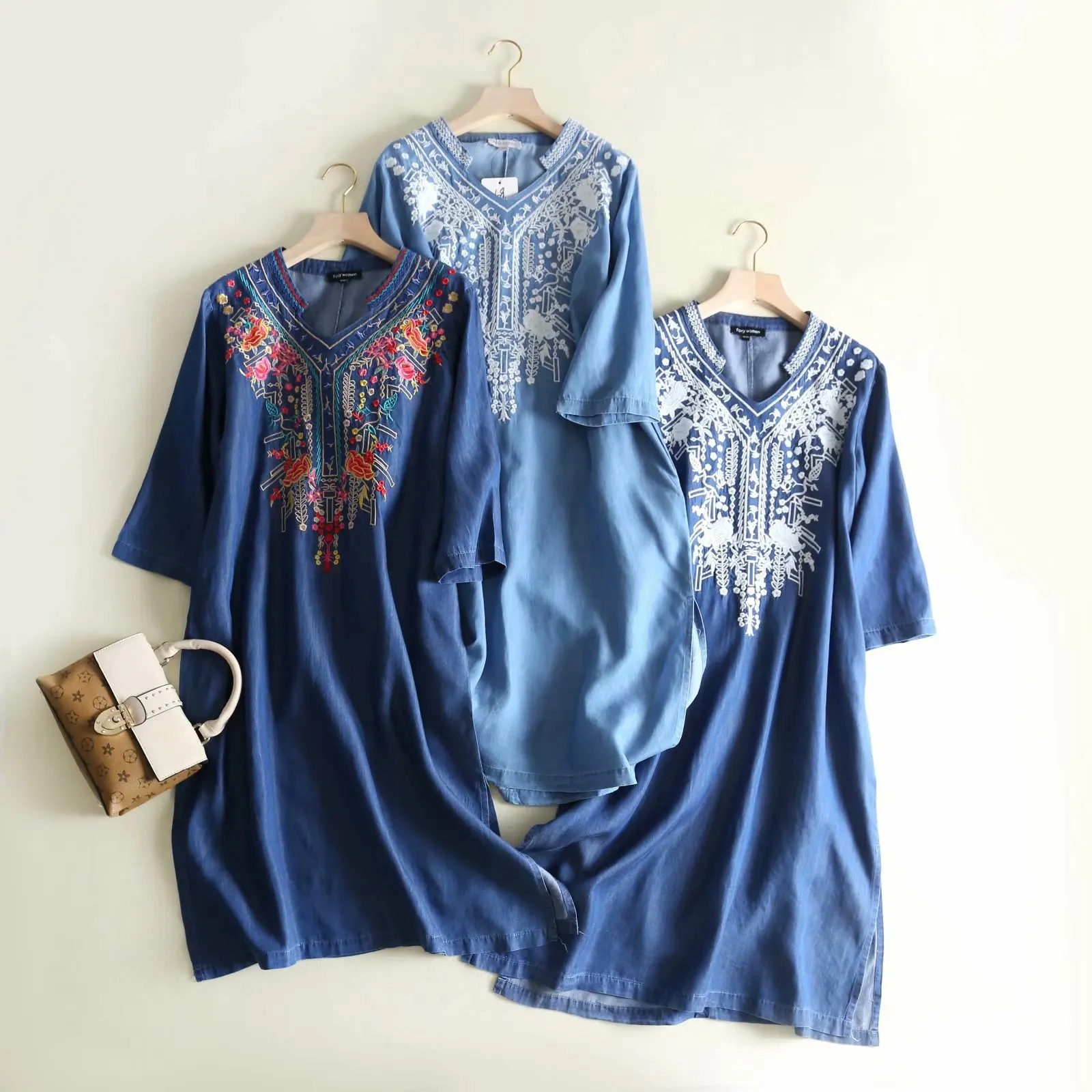 2019 Spring Europe And America WOMEN'S Dress Mid-length Loose-Fit Embroidered Computer Cable Lock 269
2019 Spring Europe And America WOMEN'S Dress Mid-length Loose-Fit Embroidered Computer Cable Lock 269