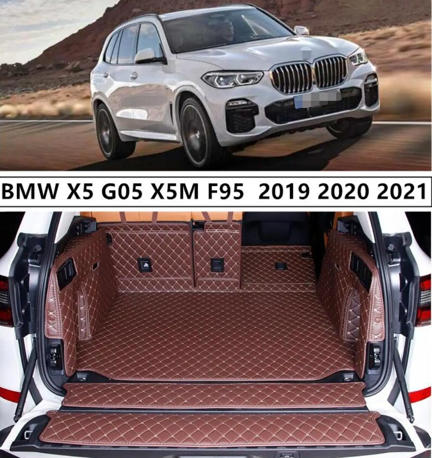 For BMW X5 G05 X5M F95 2019 2020 2021+ Full Rear Trunk Tray Liner Cargo Mat Floor Protector foot pad mats Embroidery Leather
For BMW X5 G05 X5M F95 2019 2020 2021+ Full Rear Trunk Tray Liner Cargo Mat Floor Protector foot pad mats Embroidery Leather