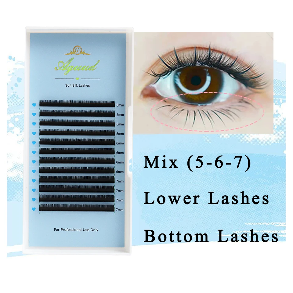 AGUUD Bottom Lashes Mix 5 6 7mm B/C Curl Short Natural Short False Mink Mink Individual Eyelash Extension Lower Lash Extension
AGUUD Bottom Lashes Mix 5 6 7mm B/C Curl Short Natural Short False Mink Mink Individual Eyelash Extension Lower Lash Extension