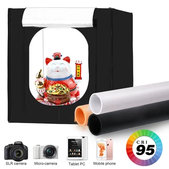 60x60CM Photo Studio Soft Boxes With 3Pcs Backdrop Portable Foldable Dimmable Table Shooting Lighting Tents Kit
60x60CM Photo Studio Soft Boxes With 3Pcs Backdrop Portable Foldable Dimmable Table Shooting Lighting Tents Kit