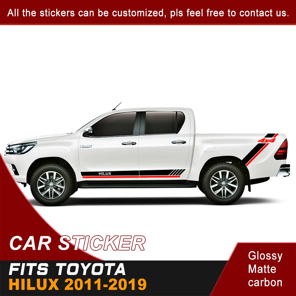 Car Accessories Modified Stickers 4 Pcs Stripe Graphic Vinyls Pickup Protect Scratch Decals Custom FOR TOYOTA HILUX VIGO REVO
Car Accessories Modified Stickers 4 Pcs Stripe Graphic Vinyls Pickup Protect Scratch Decals Custom FOR TOYOTA HILUX VIGO REVO
