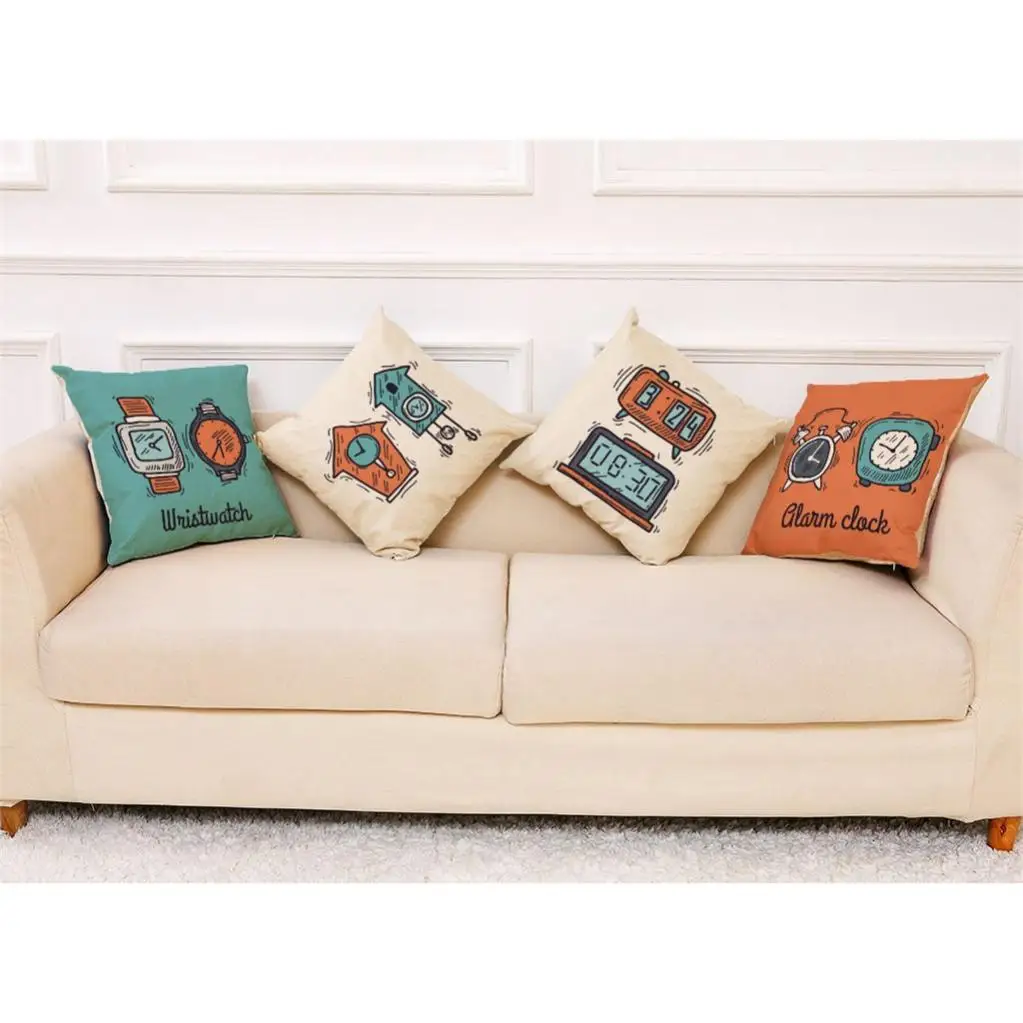 Square Pillow Home Decoration Cushion Cover Time Watch Clock Printing Style Pillowcase Throw linen Pillow Covers
Square Pillow Home Decoration Cushion Cover Time Watch Clock Printing Style Pillowcase Throw linen Pillow Covers