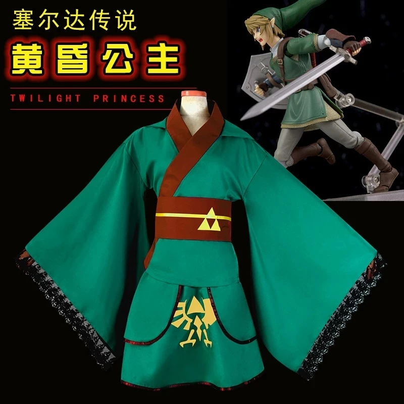 THE LEGENDOFZELDA Link Dress Greeen Kimono Costume Hero Yukata Kimono Robe Version Outfit Suit Women Dress With Cap
THE LEGENDOFZELDA Link Dress Greeen Kimono Costume Hero Yukata Kimono Robe Version Outfit Suit Women Dress With Cap