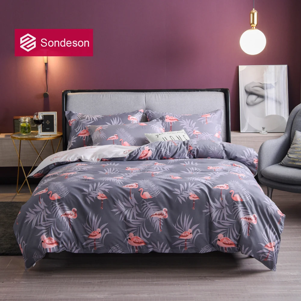 Sondeson Fashion Flamingo Bedding Set Home Printed Lovely Pattern Duvet Cover Set Flat Sheet High Quality Pillowcase For Adult
Sondeson Fashion Flamingo Bedding Set Home Printed Lovely Pattern Duvet Cover Set Flat Sheet High Quality Pillowcase For Adult