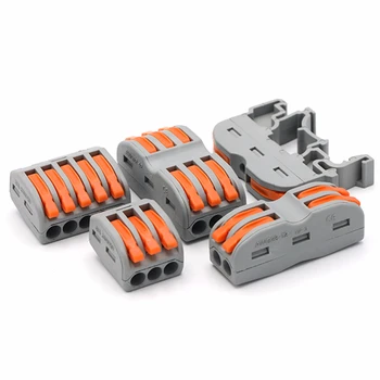 100pcs mini fast wire Connectors Universal Compact Wiring connector push-in lever Terminal Block PCT-212 213 214 215
100pcs mini fast wire Connectors Universal Compact Wiring connector push-in lever Terminal Block PCT-212 213 214 215
