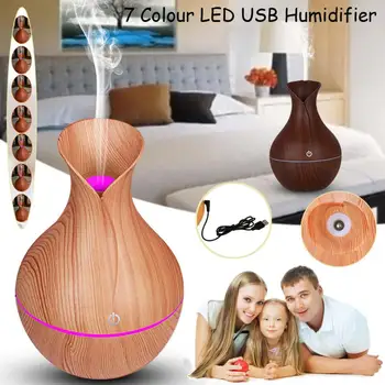 2020 New Ultrasonic Air Humidifier Aroma Essential Oil Diffuser with Wood Grain 7 Color Changing LED Lights for Office Home
2020 New Ultrasonic Air Humidifier Aroma Essential Oil Diffuser with Wood Grain 7 Color Changing LED Lights for Office Home