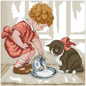 Cream and cat patterns Counted Cross Stitch 11CT 14CT 18CT DIY Chinese Cross Stitch Kits Embroidery Needlework Sets home decor
Cream and cat patterns Counted Cross Stitch 11CT 14CT 18CT DIY Chinese Cross Stitch Kits Embroidery Needlework Sets home decor