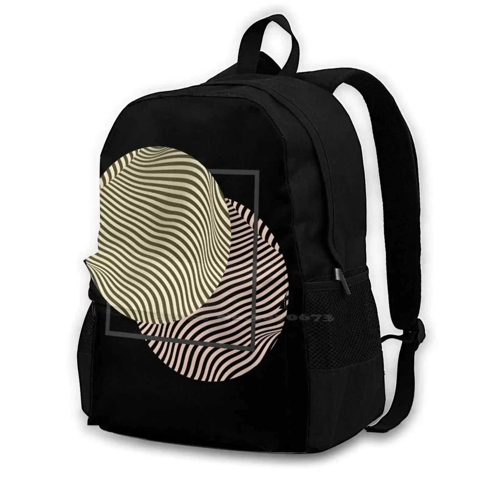 

Optical Illusion Art Bubbles Teen College Student Backpack Laptop Travel Bags Lines Online Pink Pink Optical Illusion Optical