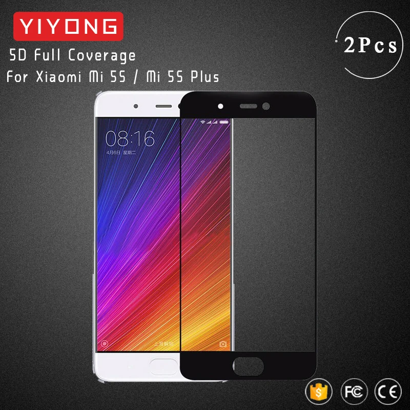 

YIYONG Full Cover Glass For Xiaomi Mi 5S Plus Tempered Glass For Xiomi Mi5S Plus Screen Protector For Xiaomi Mi5 S Mi Mi5s Glass