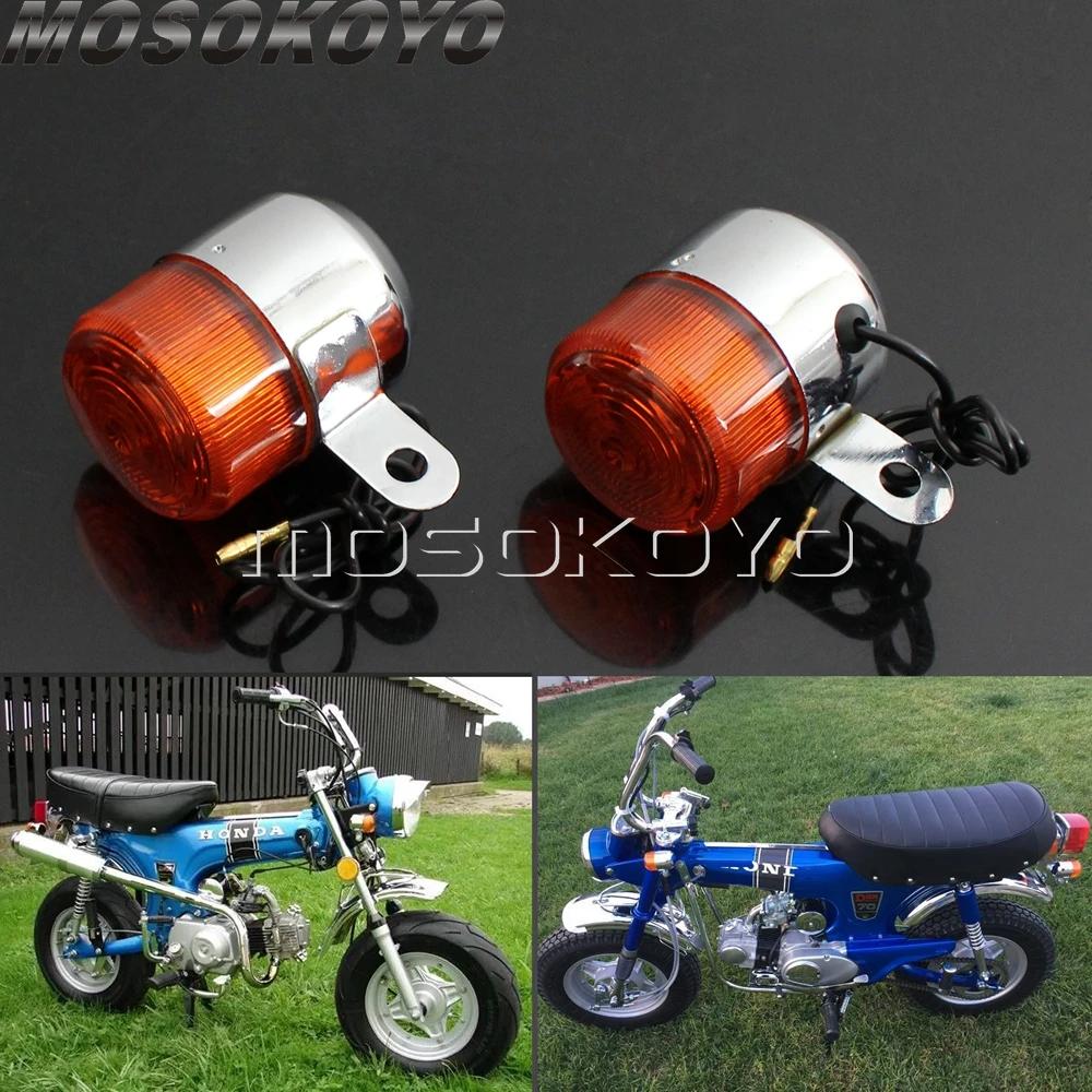 Мотоциклетные круглые указатели поворота мигалки универсальные для Honda ST50 P25 P50 Z50