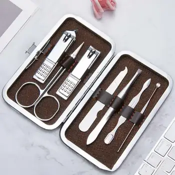 7Pcs/set Stainless Steel Nail Clipper Cutter Trimmer Ear Pick Grooming Kit Manicure Set Pedicure Toe Nail Art Tools Set Kits
7Pcs/set Stainless Steel Nail Clipper Cutter Trimmer Ear Pick Grooming Kit Manicure Set Pedicure Toe Nail Art Tools Set Kits