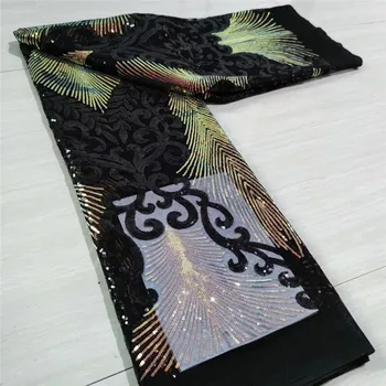 high quality French Nigerian sequins net lace,African tulle mesh sequence lace fabric for party dress 5yards/lot black /gold
high quality French Nigerian sequins net lace,African tulle mesh sequence lace fabric for party dress 5yards/lot black /gold