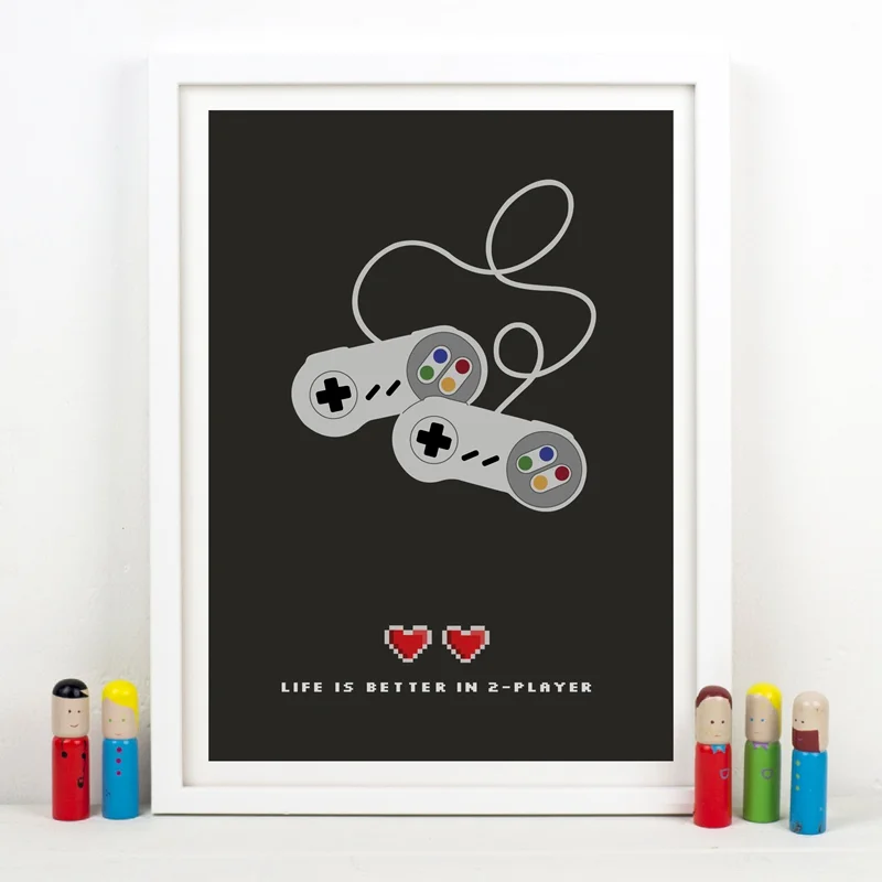 Life is better in 2 Player Gamer Poster Prints Modern Minimalist Gaming Quotes Wall Art Canvas Painting Picture Boys Room Decor
Life is better in 2 Player Gamer Poster Prints Modern Minimalist Gaming Quotes Wall Art Canvas Painting Picture Boys Room Decor