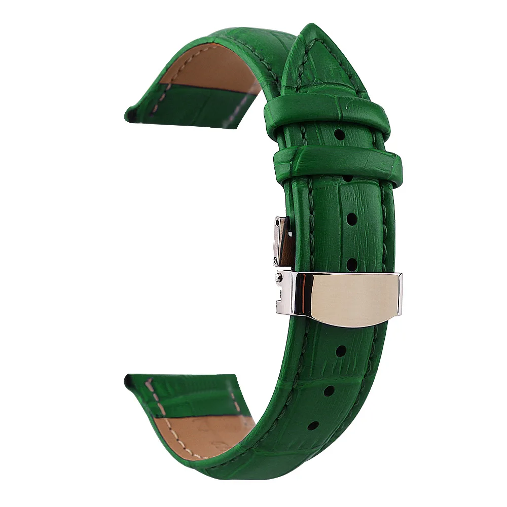 Ремешок кожаный для мужских и женских часов водонепроницаемый браслет с