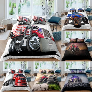 Cart Pattern Bedding Set Queen 3D Cute Printed Duvet Cover Bedclothes 2/3pcs Home Textiles Luxury High Quality Bedspread
Cart Pattern Bedding Set Queen 3D Cute Printed Duvet Cover Bedclothes 2/3pcs Home Textiles Luxury High Quality Bedspread