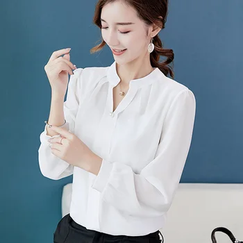 New Women Spring Solid Long Sleeve Office Shirts Chiffon Blouses Buttons Casual Korean Fashion V-Neck Elegant Ladies Tops Blusas
New Women Spring Solid Long Sleeve Office Shirts Chiffon Blouses Buttons Casual Korean Fashion V-Neck Elegant Ladies Tops Blusas