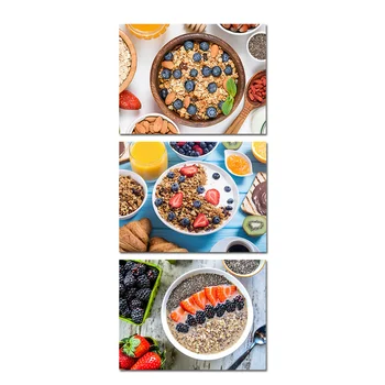 3 Panels Room Decor Poster Cereal Fruit Salad Canvas Wall Art Painting Modern Style Living Room Decoration Wall Decor Picture 
3 Panels Room Decor Poster Cereal Fruit Salad Canvas Wall Art Painting Modern Style Living Room Decoration Wall Decor Picture