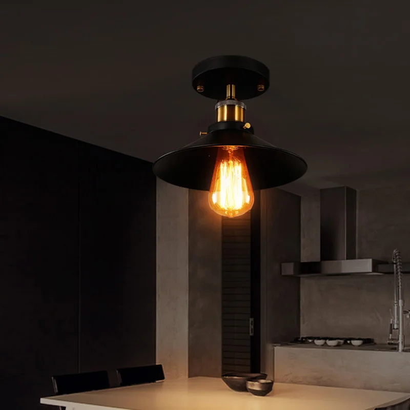 Industrial Retro Vintage Flush Mount Light Metal Shade Ceiling Pendant light E27
Industrial Retro Vintage Flush Mount Light Metal Shade Ceiling Pendant light E27