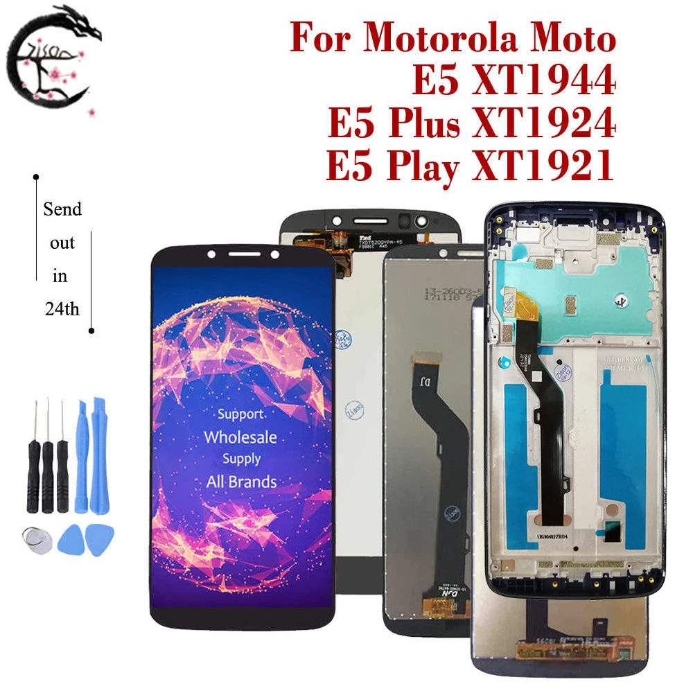 LCD With Frame For Motorola Moto E5 XT1944 E5 Plus XT1924 E5 Play XT1921 Full Display Screen Touch Sensor Digitizer Assembly New
LCD With Frame For Motorola Moto E5 XT1944 E5 Plus XT1924 E5 Play XT1921 Full Display Screen Touch Sensor Digitizer Assembly New