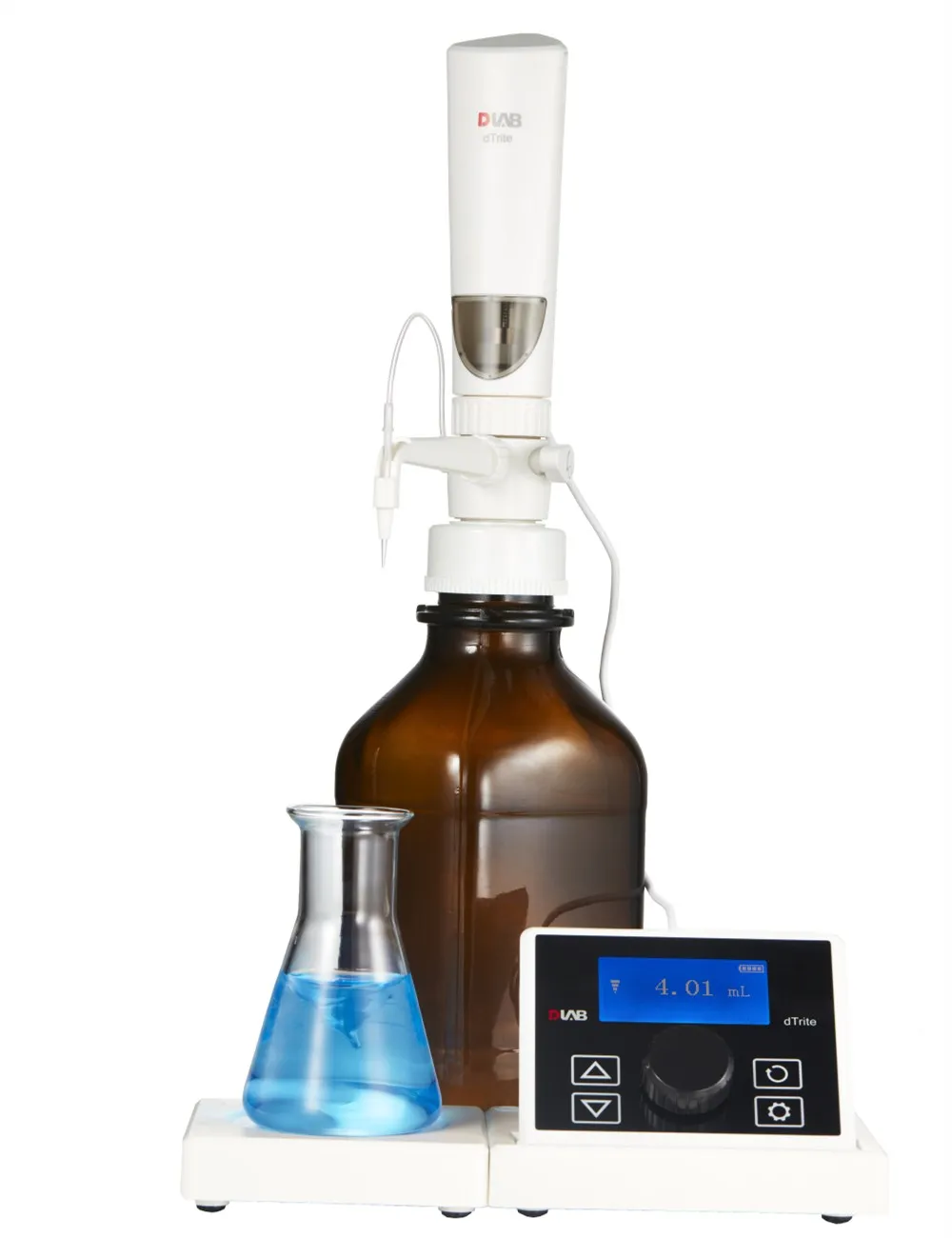 Digital Burette 0.01-99.99ml Electronic Titrator DLab dTrite Without Brown Reagent Bottle Including Stirrer And Burette Program
Digital Burette 0.01-99.99ml Electronic Titrator DLab dTrite Without Brown Reagent Bottle Including Stirrer And Burette Program