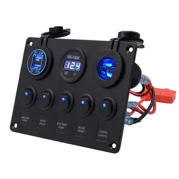 Automobile Combination Switch Round 5 Position Switch Dual Usb Car Charger Voltmeter Combination Control Panel Switch
Automobile Combination Switch Round 5 Position Switch Dual Usb Car Charger Voltmeter Combination Control Panel Switch