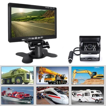 DC 12V~24V 4 PIN Waterproof 18 IR Rear View Backup Camera + 7Inch TFT LCD Car Monitor For Bus Truck Car Accessories
DC 12V~24V 4 PIN Waterproof 18 IR Rear View Backup Camera + 7Inch TFT LCD Car Monitor For Bus Truck Car Accessories