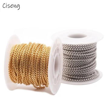 10Yards/Roll 2mm 2.5mm 3mm Silver Gold Black Stainless Steel Bulk Rolo Chain for Necklace Jewelry Making Materials Supplies
10Yards/Roll 2mm 2.5mm 3mm Silver Gold Black Stainless Steel Bulk Rolo Chain for Necklace Jewelry Making Materials Supplies