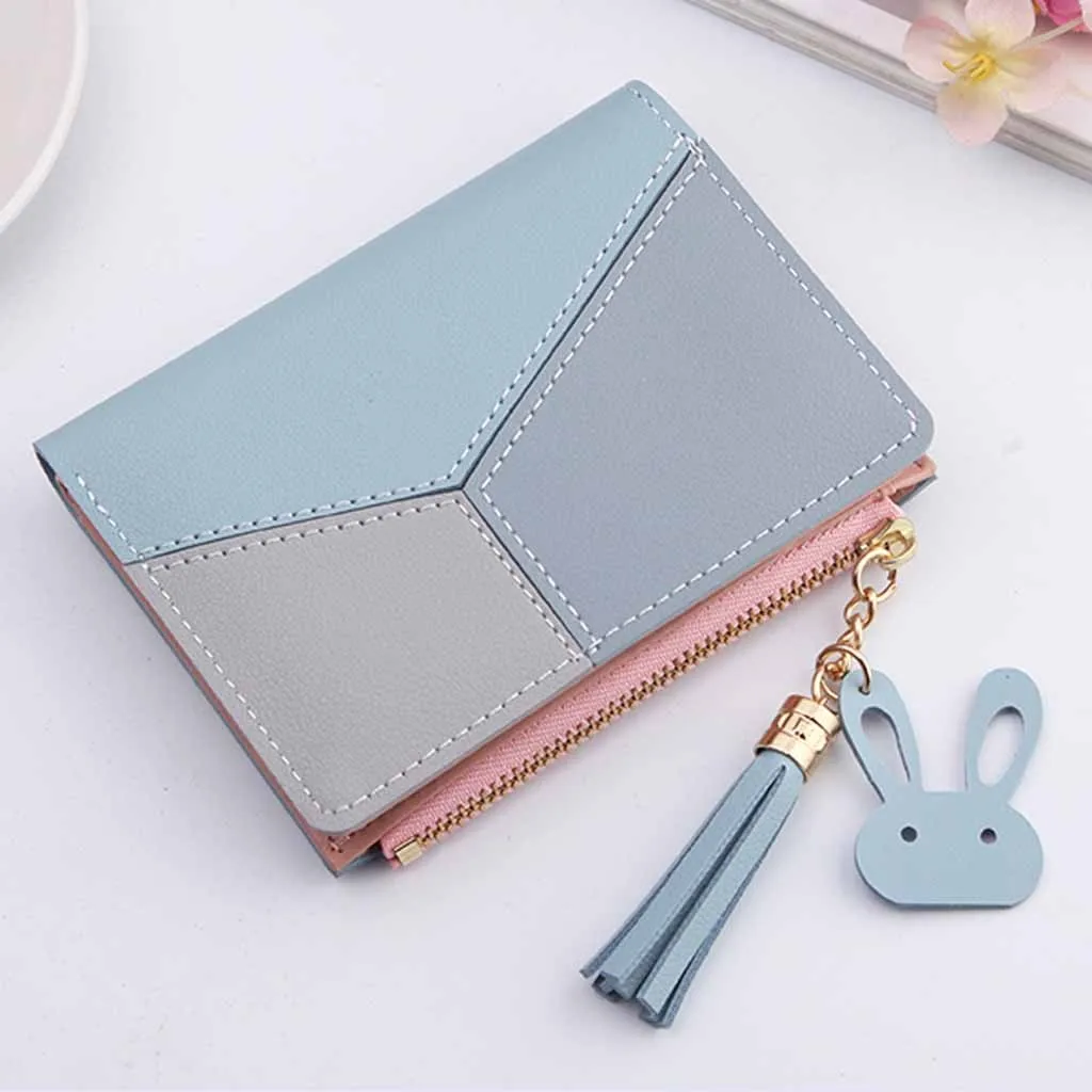 Contrast color design New wallet women leather Coin Short Purse Buckle Zipper Purse Pockets Tassel Wallet girl Portable wallets
Contrast color design New wallet women leather Coin Short Purse Buckle Zipper Purse Pockets Tassel Wallet girl Portable wallets