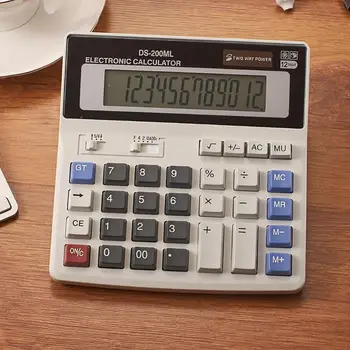Portable Electronic Calculator 12 Digit Large Screen Solar Power Calculator Office School Calculator Students Calculating Tool
Portable Electronic Calculator 12 Digit Large Screen Solar Power Calculator Office School Calculator Students Calculating Tool